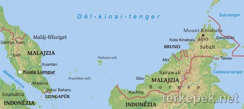 Malajzia domborzata és vízrajza